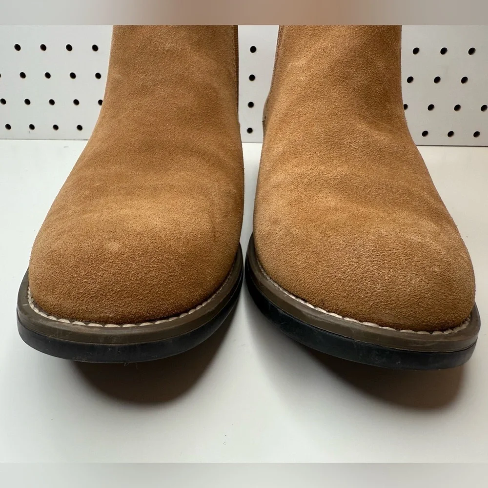 Bruno Marc Men's Timeless Suede Leather Chelsea Boots in Camel Size 7M